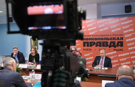 President Putin meets with representatives of Russian mass media and news agencies