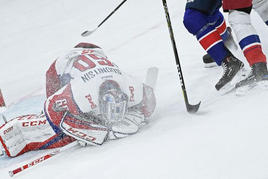 Ice hockey. Kontinental Hockey League. SKA vs. Lokomotiv