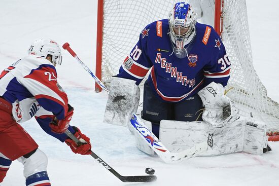 Ice hockey. Kontinental Hockey League. SKA vs. Lokomotiv