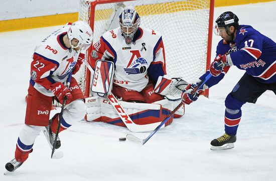 Ice hockey. Kontinental Hockey League. SKA vs. Lokomotiv