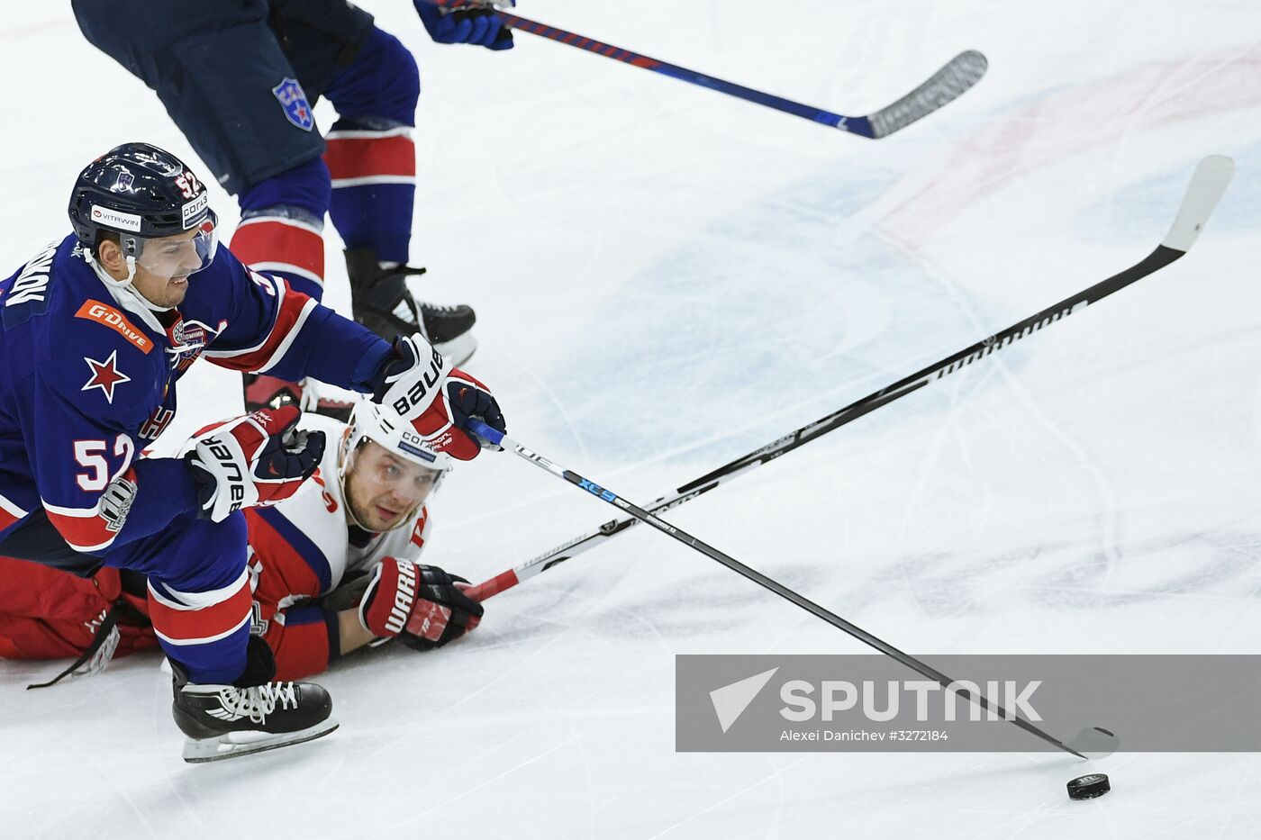 Ice hockey. Kontinental Hockey League. SKA vs. Lokomotiv