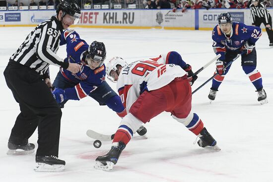 Ice hockey. Kontinental Hockey League. SKA vs. Lokomotiv