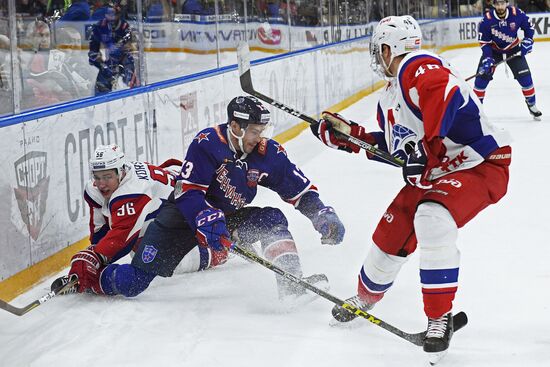 Ice hockey. Kontinental Hockey League. SKA vs. Lokomotiv