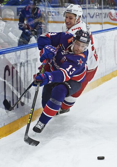 Ice hockey. Kontinental Hockey League. SKA vs. Lokomotiv