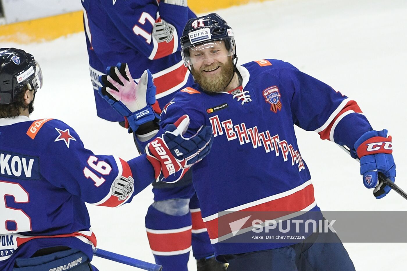 Ice hockey. Kontinental Hockey League. SKA vs. Lokomotiv