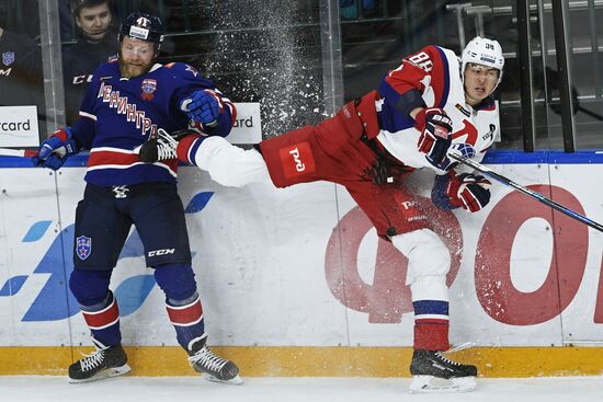 Ice hockey. Kontinental Hockey League. SKA vs. Lokomotiv