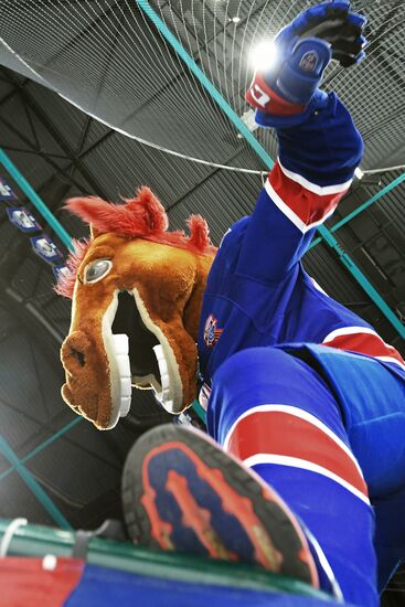 Ice hockey. Kontinental Hockey League. SKA vs. Lokomotiv