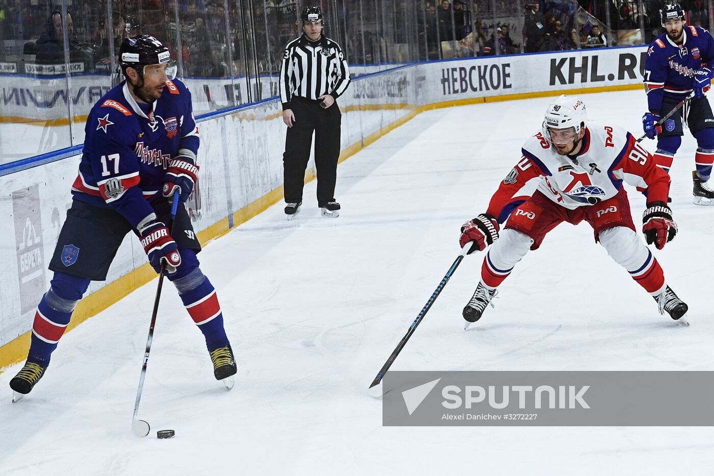 Ice hockey. Kontinental Hockey League. SKA vs. Lokomotiv