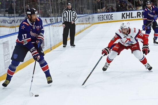 Ice hockey. Kontinental Hockey League. SKA vs. Lokomotiv