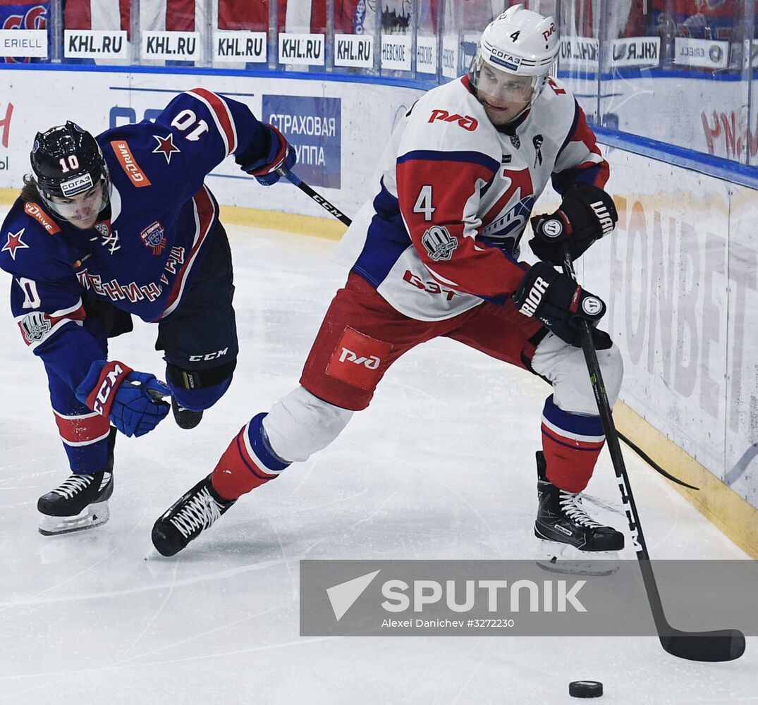 Ice hockey. Kontinental Hockey League. SKA vs. Lokomotiv