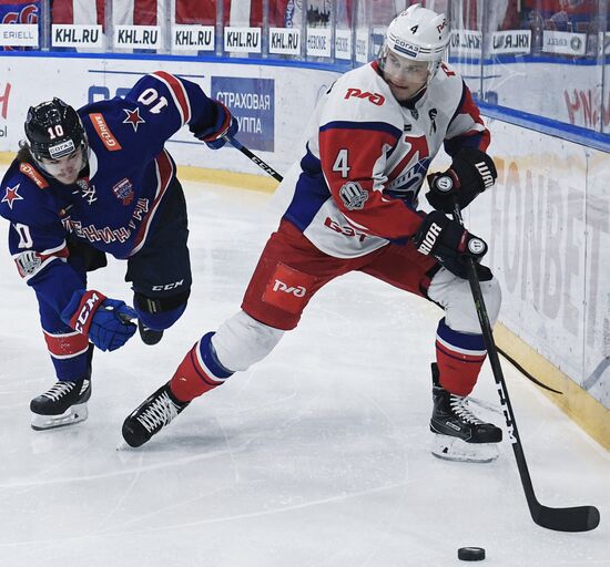 Ice hockey. Kontinental Hockey League. SKA vs. Lokomotiv