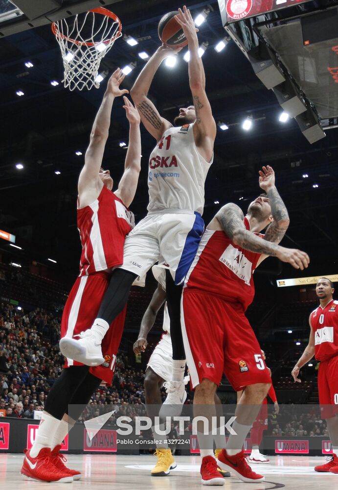 Basketball. EuroLeague. Olimpia vs. CSKA