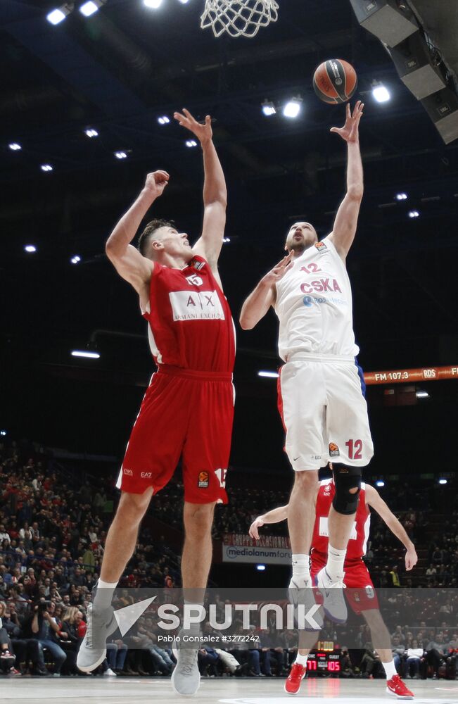 Basketball. EuroLeague. Olimpia vs. CSKA