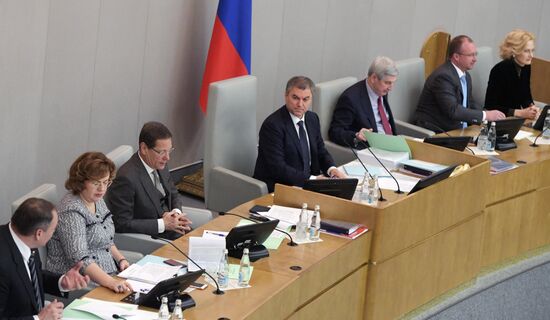 State Duma plenary meeting