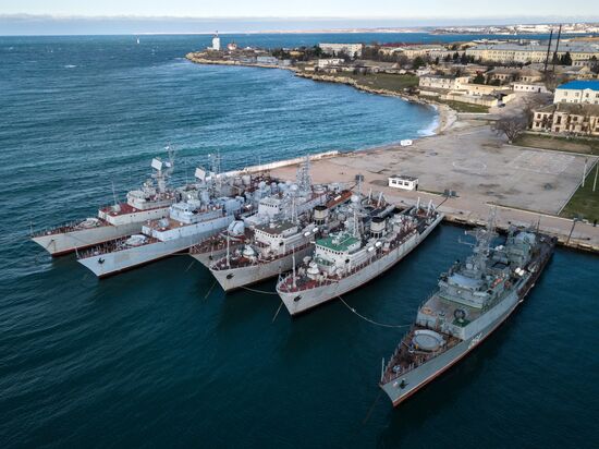 Ukrainian naval ships in Crimea