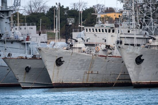 Ukrainian naval ships in Crimea