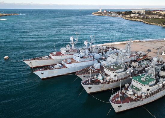 Ukrainian naval ships in Crimea