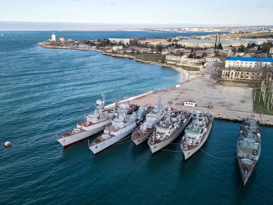 Ukrainian naval ships in Crimea