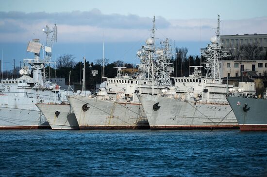 Ukrainian naval ships in Crimea