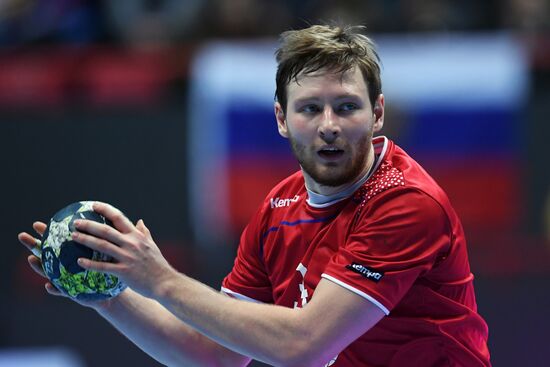 Handball. 2019 World Championship qualifier. Men. Russia vs. Finland