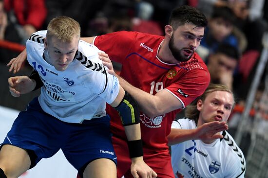 Handball. 2019 World Championship qualifier. Men. Russia vs. Finland