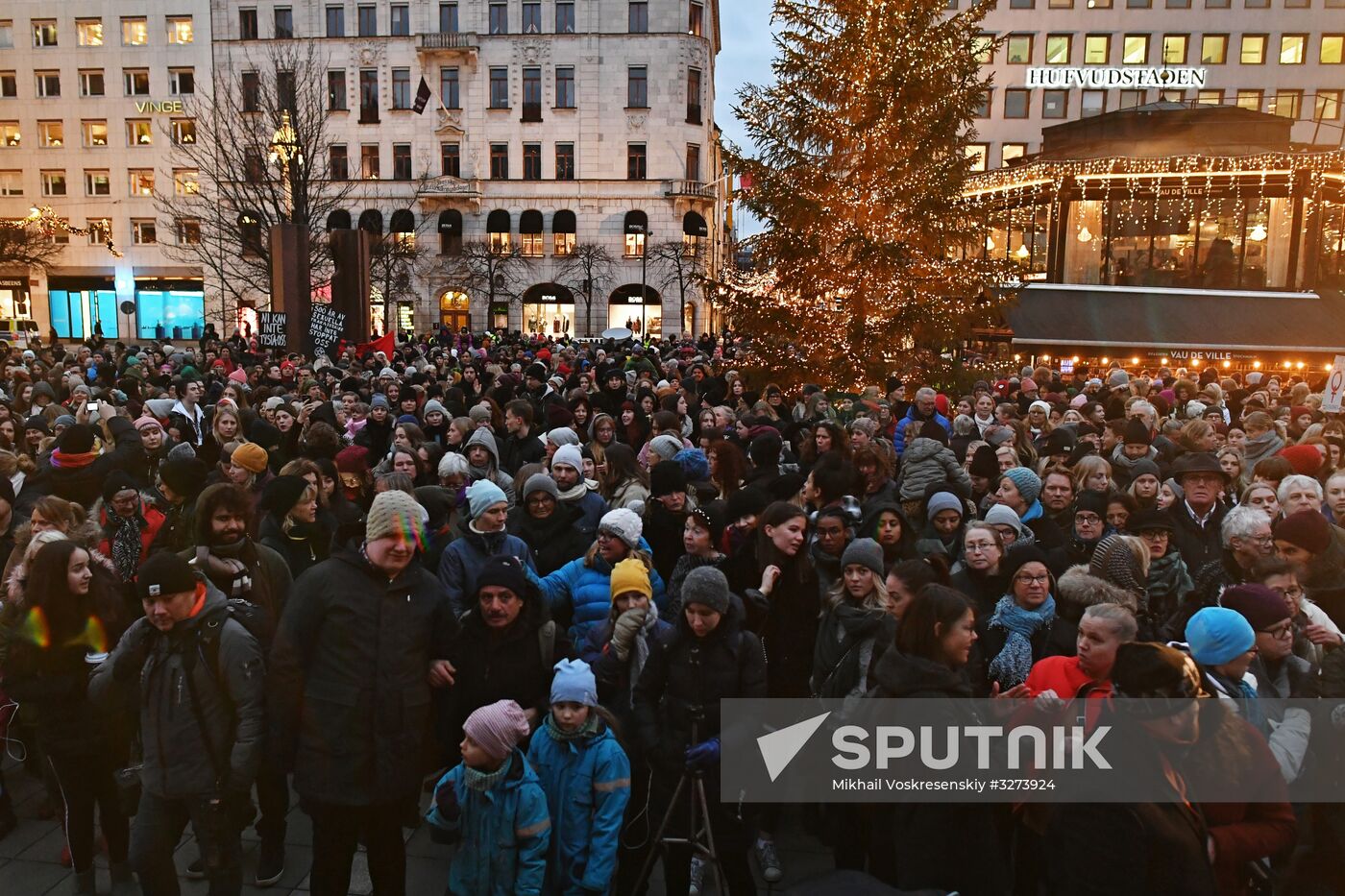 Rally to protest sexual abuse in Stockholm