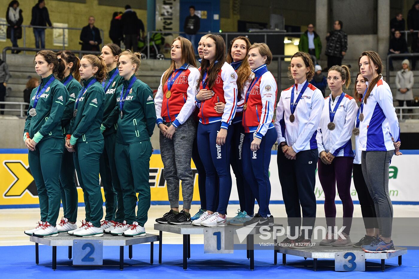 European Short Track Speed Skating Championships. Day two
