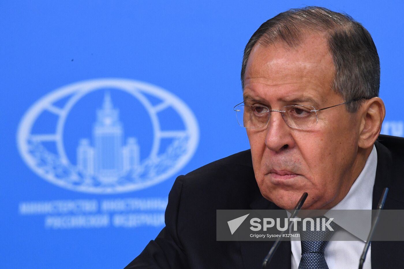 News conference with Russia's Foreign Minister Sergei Lavrov
