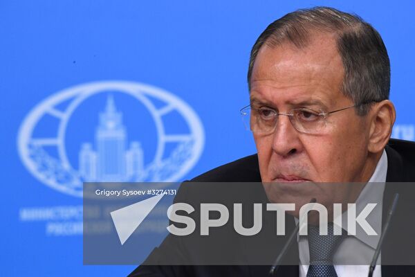 News conference with Russia's Foreign Minister Sergei Lavrov