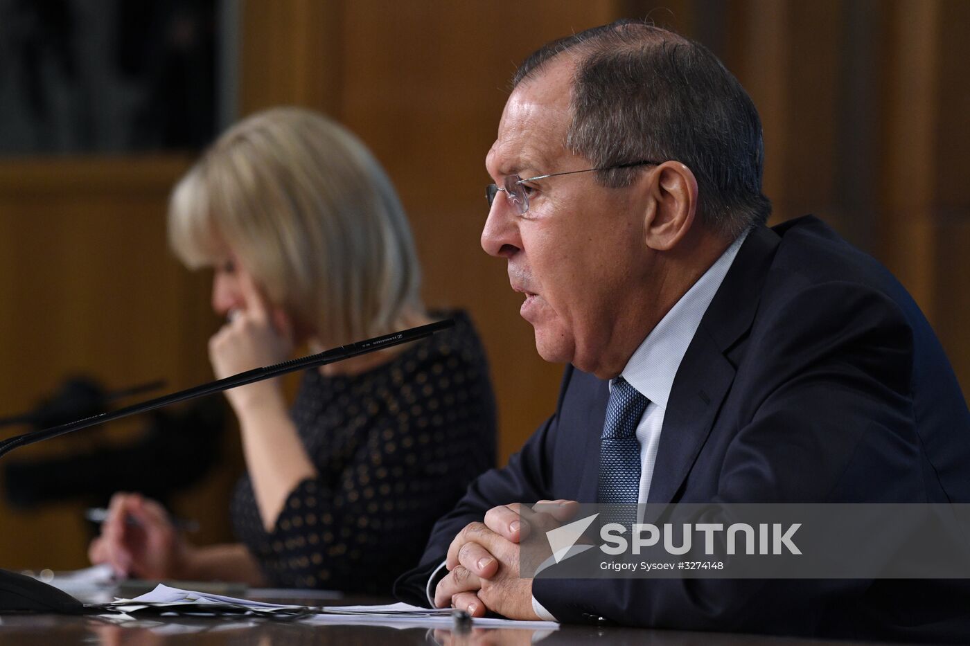 News conference with Russia's Foreign Minister Sergei Lavrov