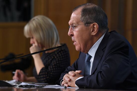 News conference with Russia's Foreign Minister Sergei Lavrov