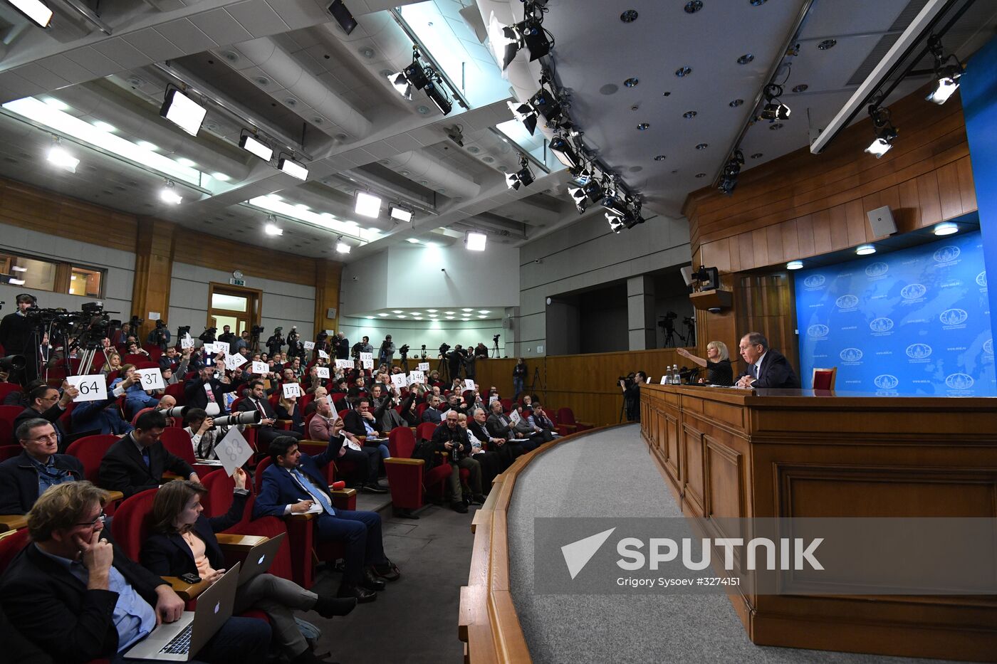 News conference with Russia's Foreign Minister Sergei Lavrov