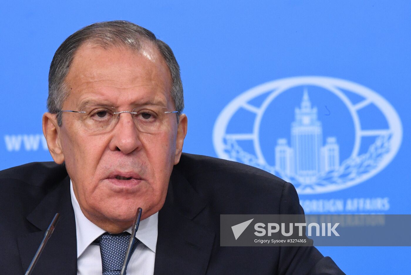 News conference with Russia's Foreign Minister Sergei Lavrov