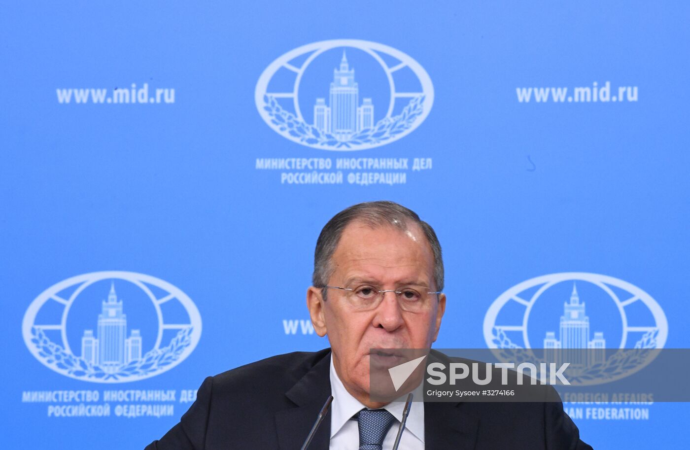 News conference with Russia's Foreign Minister Sergei Lavrov