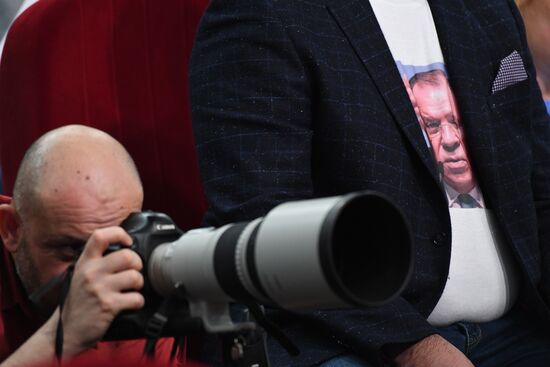 News conference with Russia's Foreign Minister Sergei Lavrov