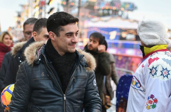 Spanish figure skater Javier Fernandez on Red Square
