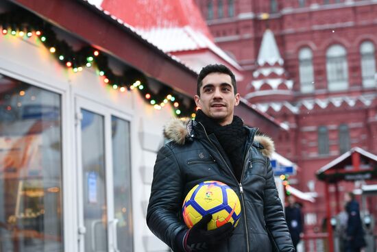 Spanish figure skater Javier Fernandez on Red Square