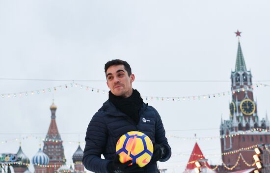 Spanish figure skater Javier Fernandez on Red Square