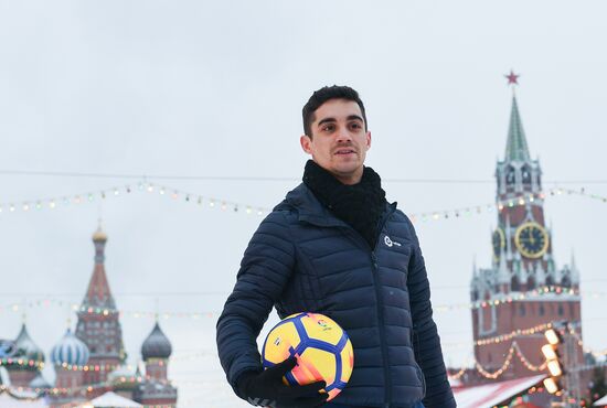 Spanish figure skater Javier Fernandez on Red Square