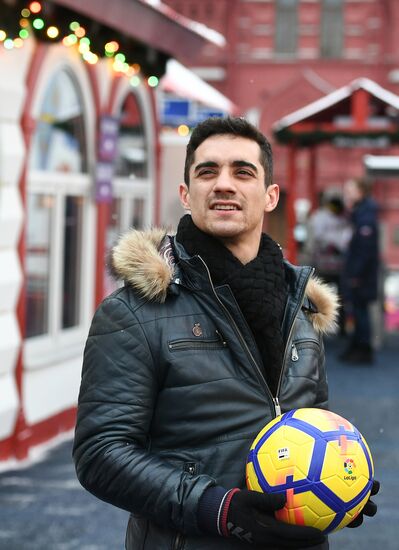 Spanish figure skater Javier Fernandez on Red Square