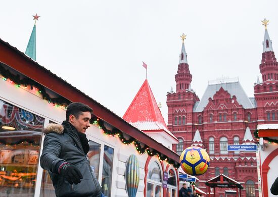 Spanish figure skater Javier Fernandez on Red Square