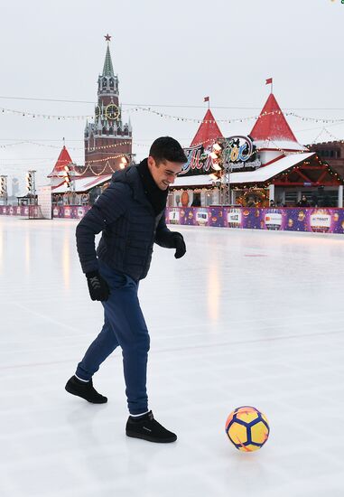 Spanish figure skater Javier Fernandez on Red Square