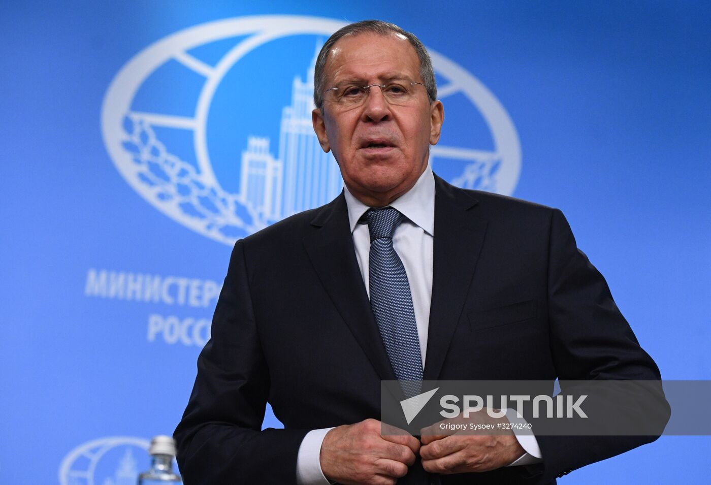 News conference with Russia's Foreign Minister Sergei Lavrov