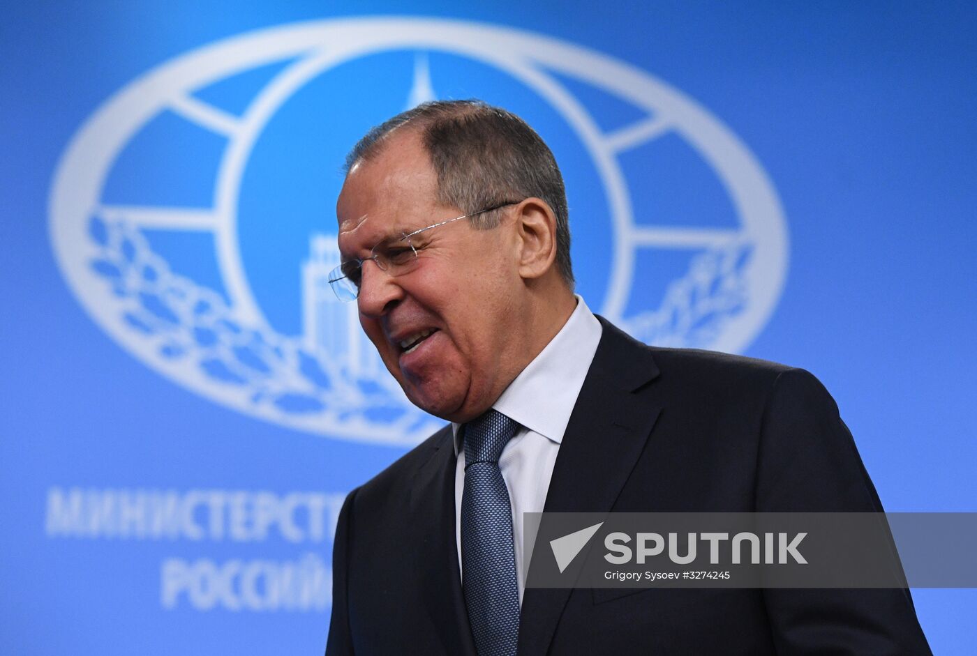 News conference with Russia's Foreign Minister Sergei Lavrov