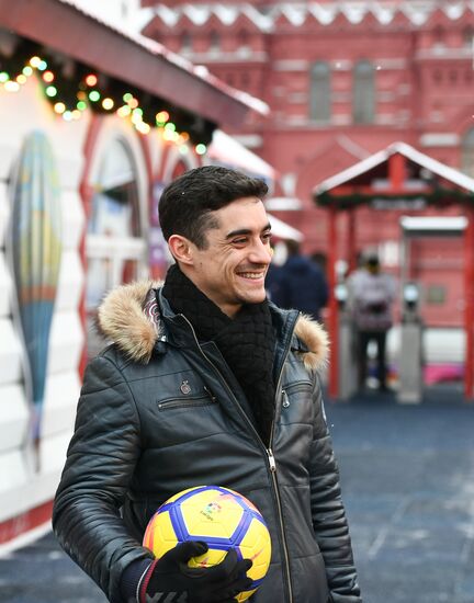 Spanish figure skater Javier Fernandez on Red Square