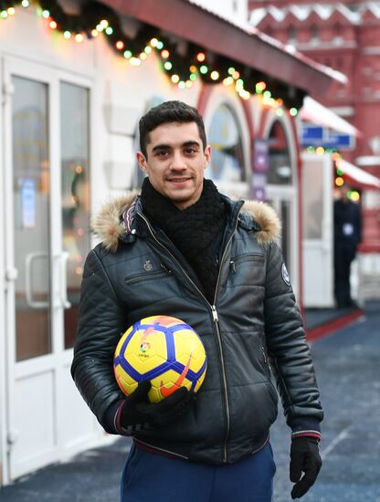 Spanish figure skater Javier Fernandez on Red Square