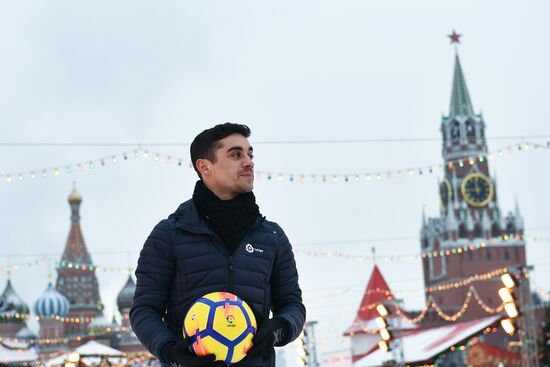 Spanish figure skater Javier Fernandez on Red Square