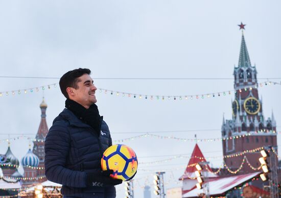 Spanish figure skater Javier Fernandez on Red Square
