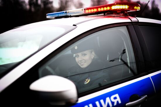 'Unfeminine' job. Traffic police officer Nina Grigor