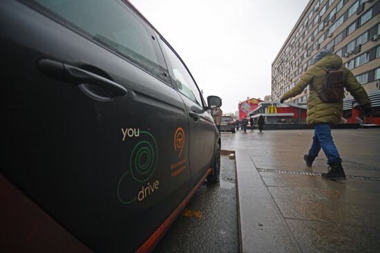 Casharing autos in Moscow